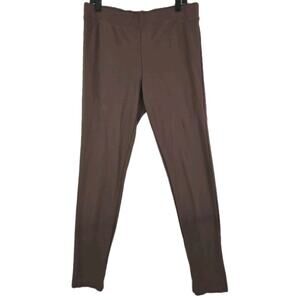 Tommy Bahama ~Woman Size L~ Brown Ponte Pants Ankle Zipper.